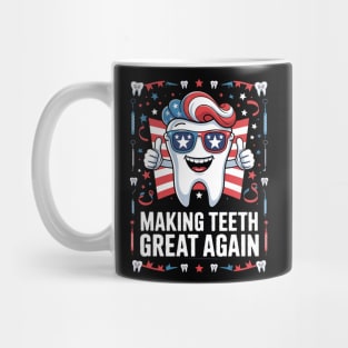 Making Teeth Great Again 4th Of July America USA Mug